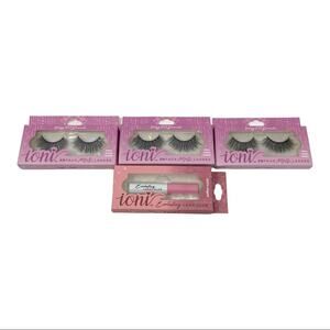 Ioni Wispy Full Dramatic 3D Faux Mink Lashes Handmade 3 Sets Of Lashes & 1 Glue
